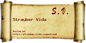 Strauber Vida névjegykártya